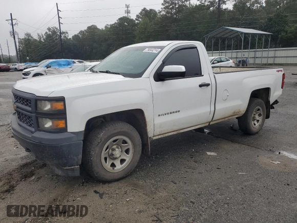 2014 Chevrolet Silverado 1500 Work Truck with VIN 1GCNKPEC3EZ343836, listed as a Copart auction lot 79844214 with 120,823 mi miles and Salvage Title. Bid and sale history available at DreamBid. Image 1.