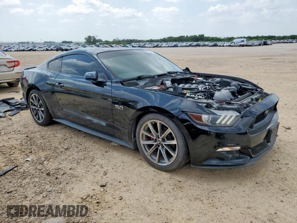 2017 Ford Mustang GT with VIN 1FA6P8CF7H5265510, listed as a Copart auction lot 59172315 with Not provided miles and Salvage title. Bid and sale history available at DreamBid. Image 4.