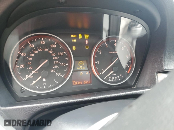 2011 BMW 3 Series 328i with VIN WBAPH5C54BA445749, listed as a Copart auction lot 55061135 with 124,159 mi miles and Salvage title. Bid and sale history available at DreamBid. Image 9.