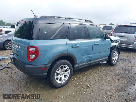 2021 Ford Bronco Sport Outer Banks with VIN 3FMCR9C60MRB05372, listed as a IAAI auction lot 42502281 with 30,580 mi miles and . Bid and sale history available at DreamBid. Image 4.