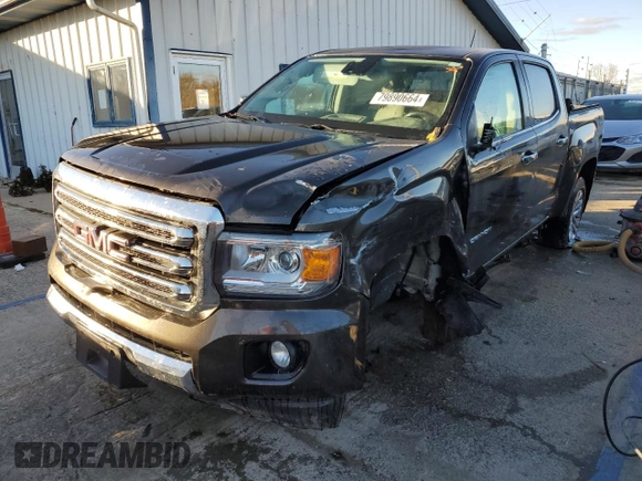 2020 GMC Canyon 4WD SLT with VIN 1GTG6DEN8L1117560, listed as a Copart auction lot 79890664 with 80,260 mi miles and Salvage Title. Bid and sale history available at carsss.com. Image 1.