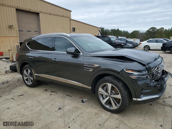 2024 Genesis GV80 with VIN KMUHCESC9RU159276, listed as a Copart auction lot 87648785 with 0 mi miles and Salvage Title. Bid and sale history available at carsss.com. Image 4.