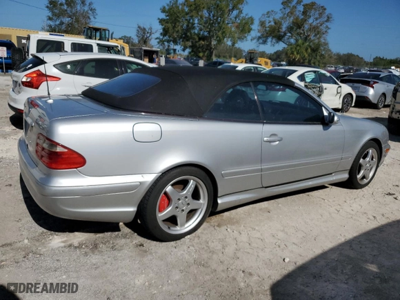 2003 Mercedes-Benz CLK-Class 4.3L with VIN WDBLK70G23T143823, listed as a Copart auction lot 75364334 with 0 mi miles and Non Repairable. Bid and sale history available at carsss.com. Image 3.