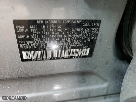 2021 Subaru Ascent Limited with VIN 4S4WMAPD1M3412618, listed as a Copart auction lot 45029495 with 92,399 mi miles and Salvage Title. Bid and sale history available at carsss.com. Image 15.