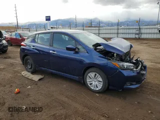 2025 Nissan LEAF S with VIN 1N4AZ1BV6SC561609, listed as a Copart auction lot 81307814 with 1,116 mi miles and Salvage Title. Bid and sale history available at carsss.com. Image 4.
