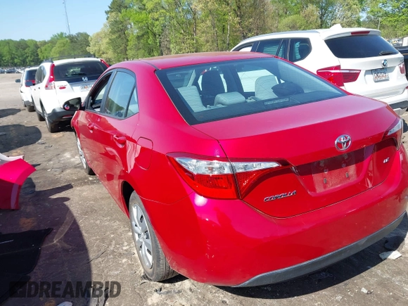2015 Toyota Corolla L with VIN 2T1BURHE2FC476945, listed as a IAAI auction lot 41987905 with 28,020 mi miles and . Bid and sale history available at DreamBid. Image 3.