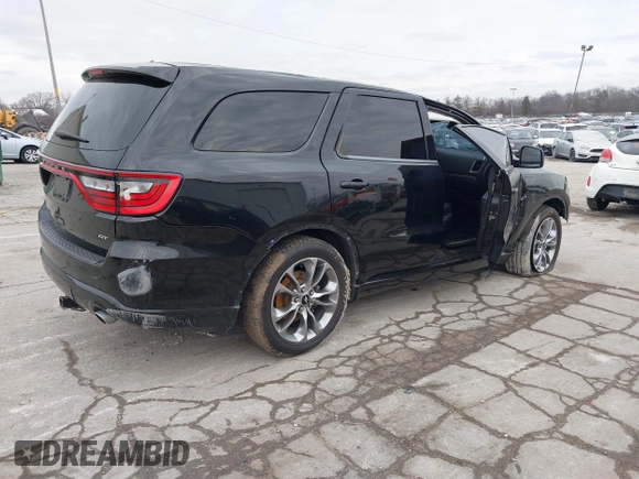 2020 Dodge Durango GT with VIN 1C4RDHDG8LC339156, listed as a IAAI auction lot 41155149 with 99,103 mi miles and . Bid and sale history available at DreamBid. Image 4.