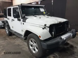 2015 Jeep Wrangler Unlimited Sahara with VIN 1C4HJWEG1FL526394, listed as a IAAI auction lot 41864405 with 74,405 mi miles. Bid and sale history available at carsss.com. Image 1.