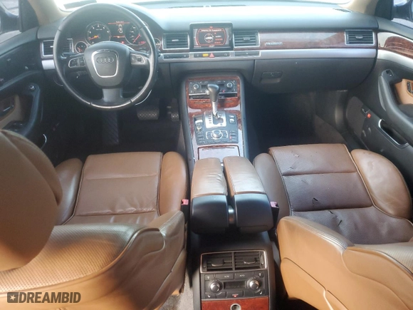 2009 Audi A8 L 4.2L with VIN WAUMV94E59N001610, listed as a Copart auction lot 85140274 with 116,332 mi miles and Salvage Title. Bid and sale history available at carsss.com. Image 8.