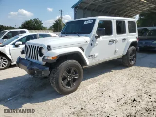 2020 Jeep Wrangler Unlimited Sahara with VIN 1C4HJXEM0LW319209, listed as a Copart auction lot 74741884 with 91,225 mi miles and Non Repairable. Bid and sale history available at carsss.com. Image 1.