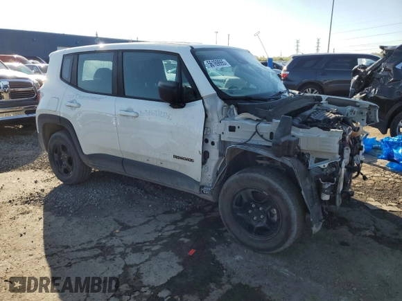 2022 Jeep Renegade Sport with VIN ZACNJDA18NPN65080, listed as a Copart auction lot 56169995 with 20,931 mi miles and Salvage title. Bid and sale history available at DreamBid. Image 4.