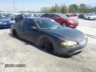 2004 Chevrolet Monte Carlo SS with VIN 2G1WX12K249432877, listed as a IAAI auction lot 41902427 with 183,884 mi miles. Bid and sale history available at carsss.com. Image 1.
