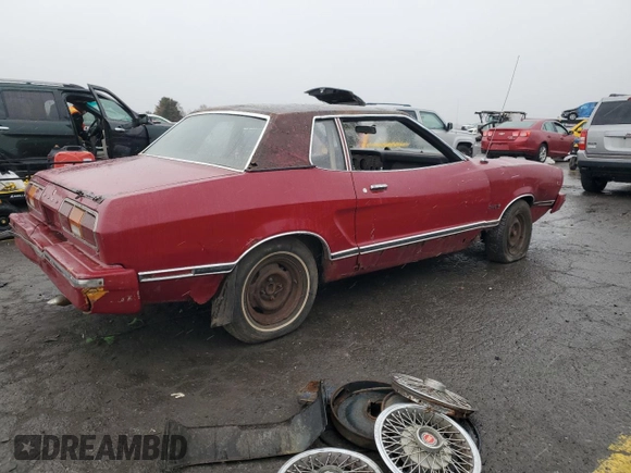 1974 Ford Mustang с VIN 4F02Z275163, выставлен на аукционе Copart как лот 83834044 с пробегом 99 704 миль миль и Чистый • Clean title. История ставок и продаж доступна на DreamBid. Изображение 3.