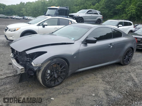 2015 Infiniti Q60 S Limited with VIN JN1CV6EKXFM870046, listed as a Copart auction lot 60286085 with 99,319 mi miles and Salvage title. Bid and sale history available at DreamBid. Image 1.