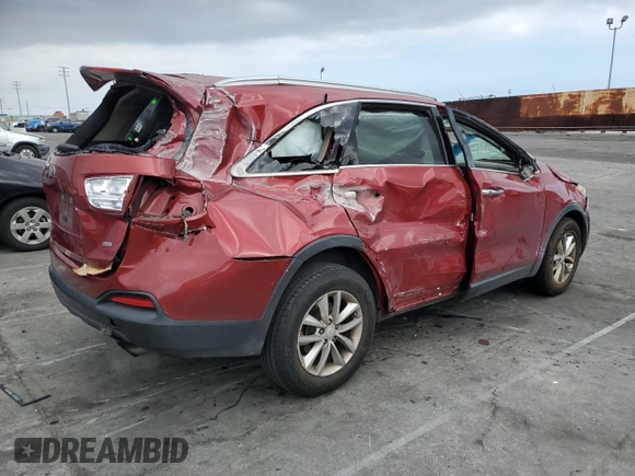 2017 Kia Sorento LX with VIN 5XYPG4A33HG294350, listed as a Copart auction lot 53995425 with 191,082 mi miles and Salvage Title. Bid and sale history available at carsss.com. Image 3.