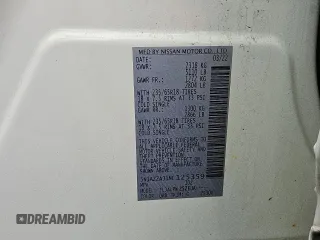 2022 Nissan Murano S with VIN 5N1AZ2AJ1NC125359, listed as a Copart auction lot 80732444 with 51,587 mi miles and Clean Title. Bid and sale history available at DreamBid. Image 14.