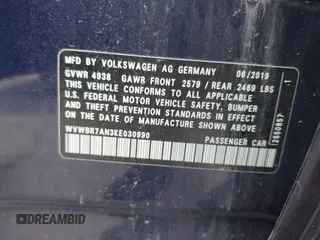 2019 Volkswagen Arteon SE с VIN WVWBR7AN3KE030990, выставлен на аукционе IAAI как лот 42130127 с пробегом 68 064 миль миль и . История ставок и продаж доступна на DreamBid. Изображение 9.