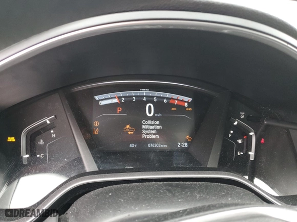 2019 Honda CR-V EX with VIN 7FARW2H50KE024101, listed as a Copart auction lot 45320095 with 76,303 mi miles and Salvage Title. Bid and sale history available at carsss.com. Image 9.