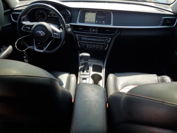 2019 Kia Optima SX with VIN 5XXGW4L20KG362431, listed as a Copart auction lot 56152375 with 98,829 mi miles and Salvage title. Bid and sale history available at DreamBid. Image 8.