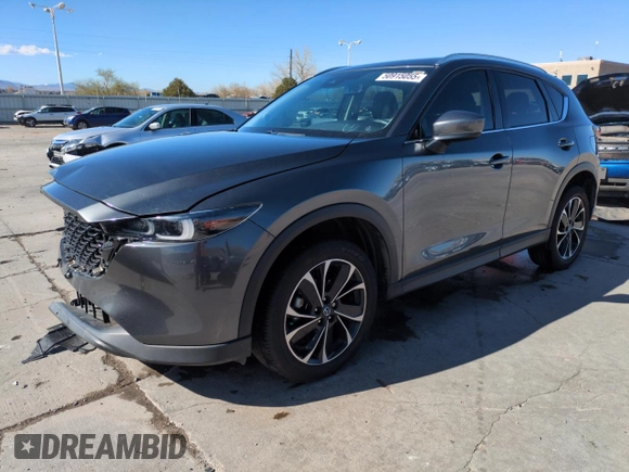 2022 Mazda CX-5 2.5 S Premium Package with VIN JM3KFBDM8N0607732, listed as a Copart auction lot 50915055 with 42,750 mi miles and Salvage Title. Bid and sale history available at carsss.com. Image 1.