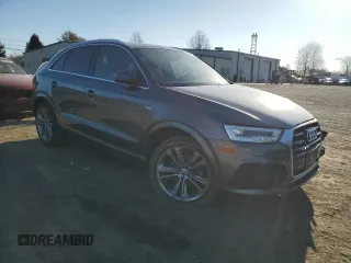 2018 Audi Q3 Premium Plus with VIN WA1JCCFS0JR004062, listed as a Copart auction lot 48510765 with 44,158 mi miles and Salvage Title. Bid and sale history available at carsss.com. Image 4.