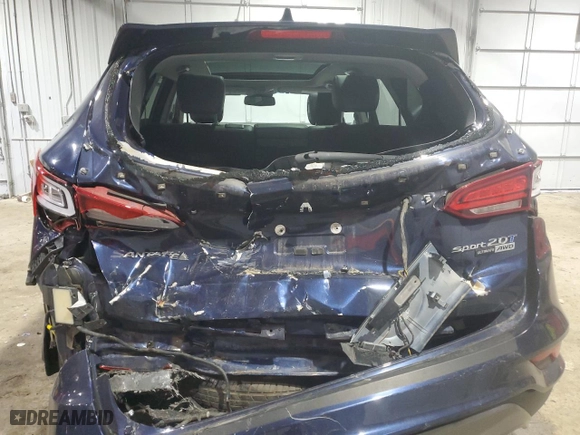 2017 Hyundai Santa Fe Sport 2.0T Ultimate with VIN 5XYZWDLA5HG503109, listed as a Copart auction lot 89396035 with 77,047 mi miles and Salvage Title. Bid and sale history available at carsss.com. Image 6.
