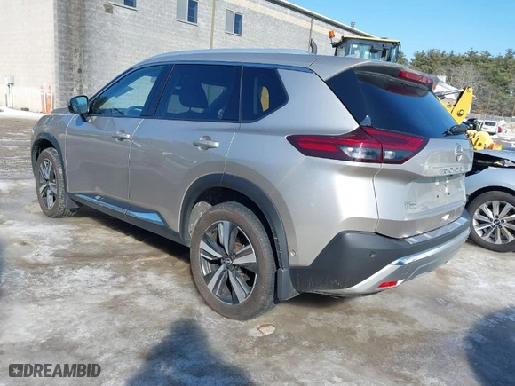 2022 Nissan Rogue Platinum with VIN JN8BT3DD5NW278030, listed as a IAAI auction lot 41629214 with 14,883 mi miles. Bid and sale history available at carsss.com. Image 3.
