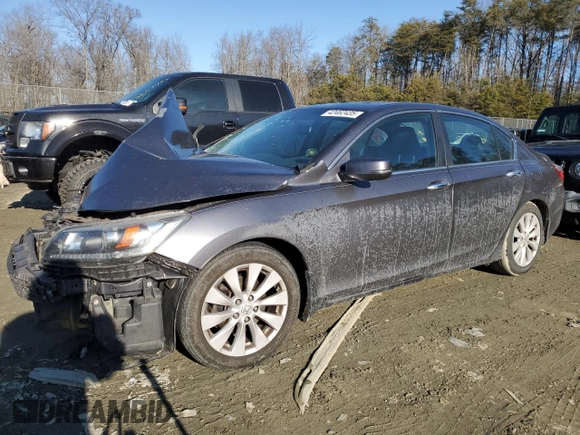 2013 Honda Accord Sdn EX-L with VIN 1HGCR2F82DA219684, listed as a Copart auction lot 42462435 with 119,749 mi miles and Salvage Title. Bid and sale history available at carsss.com. Image 1.