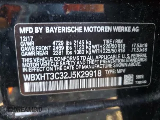 2018 BMW X1 xDrive28i with VIN WBXHT3C32J5K29918, listed as a Copart auction lot 52741805 with 46,339 mi miles and Salvage Title. Bid and sale history available at carsss.com. Image 15.