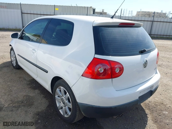 2007 Volkswagen Rabbit with VIN WVWBS71K37W186877, listed as a IAAI auction lot 41851834 with 76,291 mi miles. Bid and sale history available at carsss.com. Image 3.