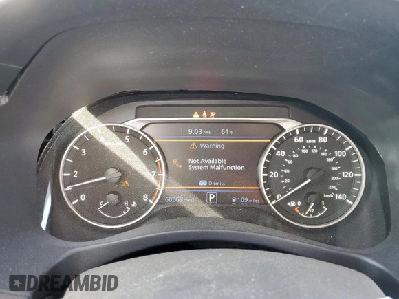 2022 Nissan Altima 2.5 SV with VIN 1N4BL4DV4NN334674, listed as a Copart auction lot 49912095 with 60,663 mi miles and Salvage Title. Bid and sale history available at carsss.com. Image 9.