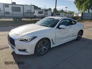 2021 Infiniti Q60 Luxe with VIN JN1EV7KK9MM411123, listed as a Copart auction lot 52053295 with 16,703 mi miles and Salvage title. Bid and sale history available at DreamBid. Image 1.