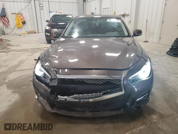 2014 Infiniti Q50 Hybrid Sport with VIN JN1AV7AR9EM702123, listed as a Copart auction lot 50310765 with 134,433 mi miles and Salvage Title. Bid and sale history available at DreamBid. Image 5.