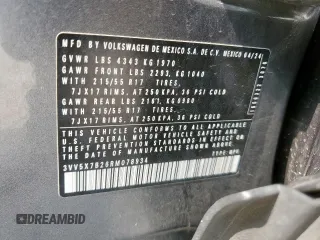 2024 Volkswagen Taos S с VIN 3VV5X7B26RM078934, выставлен на аукционе Copart как лот 58011015 с пробегом 12 234 миль миль и Списание • Salvage title. История ставок и продаж доступна на DreamBid. Изображение 13.