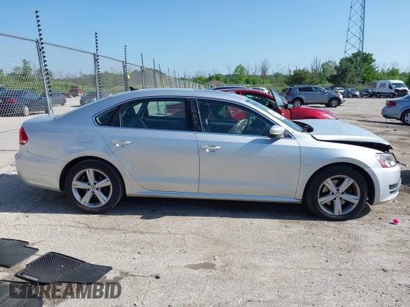 2013 Volkswagen Passat SE with VIN 1VWBH7A36DC001528, listed as a IAAI auction lot 42568026 with 186,814 mi miles and . Bid and sale history available at DreamBid. Image 13.