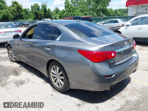 2014 Infiniti Q50 Sport with VIN JN1BV7AR4EM683887, listed as a IAAI auction lot 42550717 with 199,473 mi miles and . Bid and sale history available at DreamBid. Image 3.