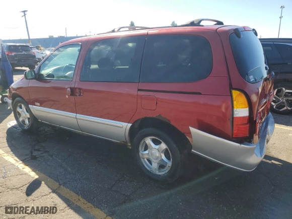 2000 Mercury Villager Sport with VIN 4M2XV12T1YDJ25892, listed as a Copart auction lot 75762014 with 139,456 mi miles and Clean Title. Bid and sale history available at carsss.com. Image 2.