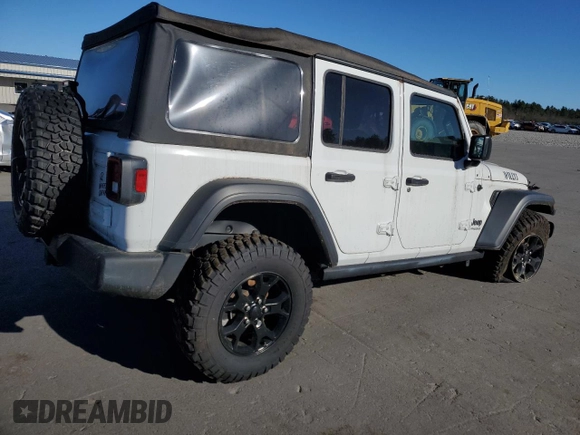 2022 Jeep Wrangler Unlimited Willys with VIN 1C4HJXDM7NW272815, listed as a Copart auction lot 80557734 with Not Provided miles and Clean Title. Bid and sale history available at DreamBid. Image 3.