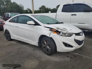 2013 Hyundai Elantra Coupe GS PZEV with VIN KMHDH6AE7DU010722, listed as a Copart auction lot 74783224 with 0 mi miles and Salvage Title. Bid and sale history available at carsss.com. Image 4.