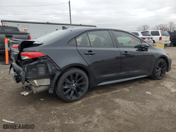 2021 Toyota Corolla SE with VIN 5YFS4MCEXMP073660, listed as a Copart auction lot 78986064 with 76,995 mi miles and Salvage Title. Bid and sale history available at carsss.com. Image 3.