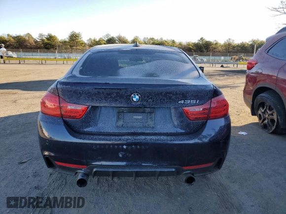 2015 BMW 4 Series 435i with VIN WBA4B1C51FG241555, listed as a Copart auction lot 82226744 with 94,350 mi miles and Salvage Title. Bid and sale history available at DreamBid. Image 6.