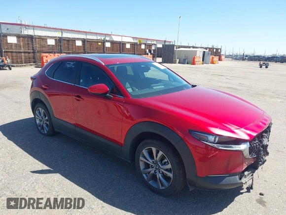 2025 Mazda CX-30 S Preferred with VIN 3MVDMBCM9SM775234, listed as a IAAI auction lot 41980200 with 3,679 mi miles and . Bid and sale history available at DreamBid. Image 1.