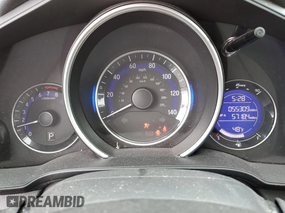 2018 Honda Fit LX with VIN 3HGGK5H43JM700138, listed as a Copart auction lot 52957555 with 55,309 mi miles and Salvage Title. Bid and sale history available at carsss.com. Image 9.