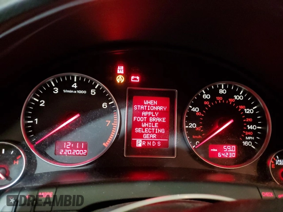 2003 Audi A4 1.8T with VIN WAULC68E63A357752, listed as a Copart auction lot 82393894 with 64,230 mi miles and Salvage Title. Bid and sale history available at carsss.com. Image 9.