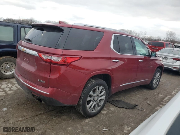 2018 Chevrolet Traverse Premier with VIN 1GNERKKW8JJ263087, listed as a Copart auction lot 87132624 with 127,199 mi miles and Salvage Title. Bid and sale history available at carsss.com. Image 3.