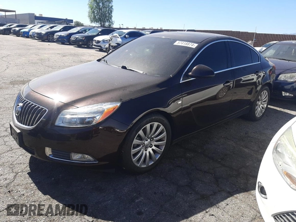 2011 Buick Regal CXL RL6 with VIN W04GU5GC5B1099194, listed as a Copart auction lot 57418874 with 95,629 mi miles and Salvage Title. Bid and sale history available at carsss.com. Image 1.