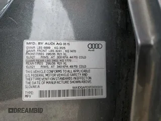 2015 Audi Q7 S line Prestige z VIN WA1DGAFEXFD030009, wystawiony jako Copart lot #53810365 z przebiegiem 90 421 mil mil oraz Szkoda całkowita • Salvage title. Historia ofert i sprzedaży dostępna na DreamBid. Obrazek 13.