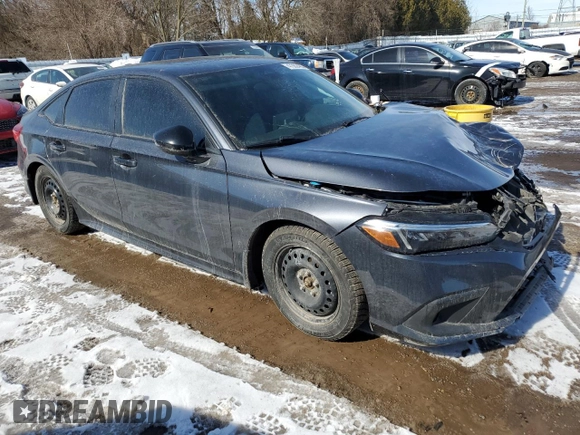 2022 Honda Civic Sedan Sport with VIN 2HGFE2F57NH119016, listed as a Copart auction lot 47382465 with 91,397 mi miles and Salvage Title. Bid and sale history available at carsss.com. Image 4.