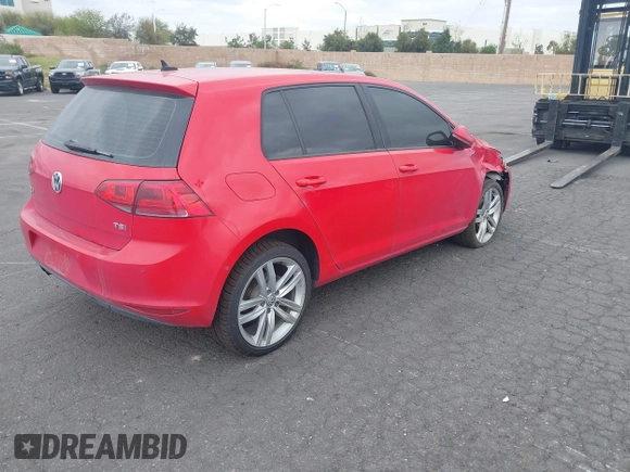 2017 Volkswagen Golf S with VIN 3VW217AU9HM057254, listed as a IAAI auction lot 41934323 with 129,473 mi miles and . Bid and sale history available at DreamBid. Image 4.