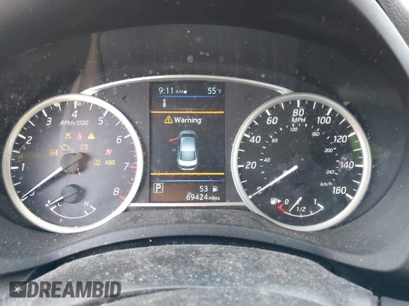 2019 Nissan Sentra SV with VIN 3N1AB7AP5KY349220, listed as a IAAI auction lot 41762205 with 69,424 mi miles. Bid and sale history available at carsss.com. Image 7.